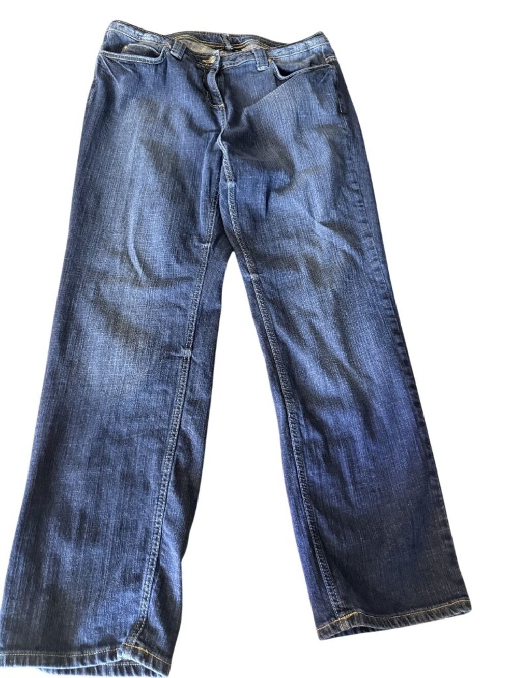 INC International Concepts Womens Blue Denim Jeans Size 14W With Relaxed Fit